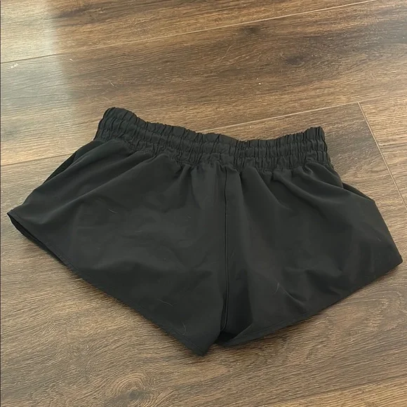 Aerie Black Athletic Shorts with Moisture-Wicking Fabric with Pockets - Picture 3 of 4